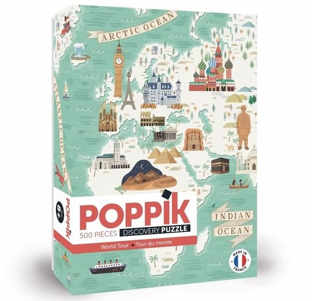 Puzzle Tour du monde 500 pièces - Poppik